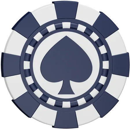 Casino-Chip Pik  3D Icon