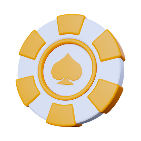 Casino Chip Spade  3D Icon