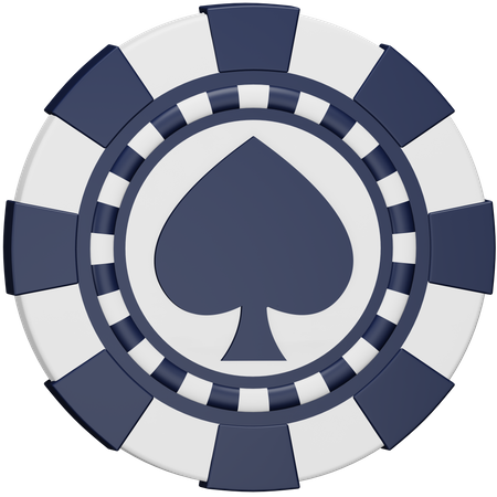 Casino Chip Spade  3D Icon