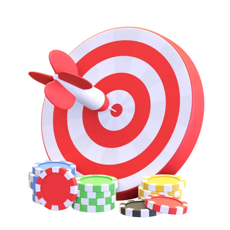 Casino Dart Game Icon 3 D Illustration 3D Illustration