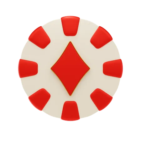 Casino Diamant Chip  3D Icon