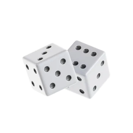 3 D Two Dices Icon 3D Icon