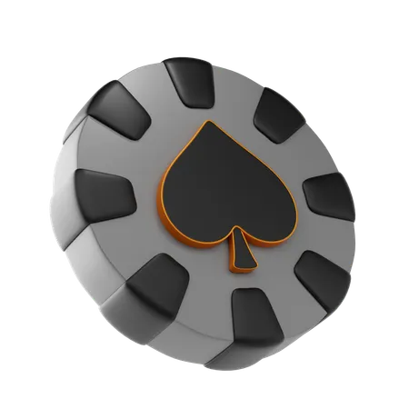 Casino-Pik-Chip  3D Icon