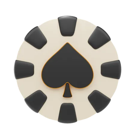 Casino-Pik-Chip  3D Icon