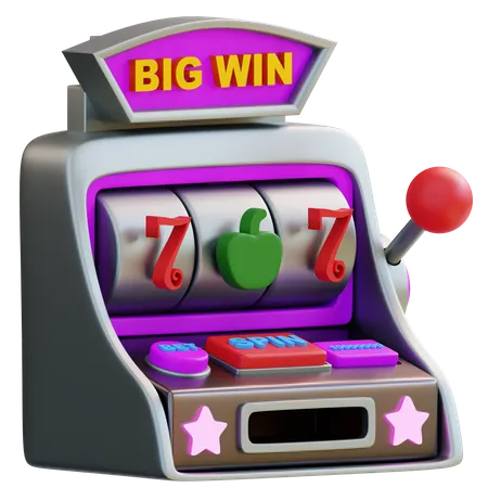 3 D Illustration Slot Machine 3D Icon