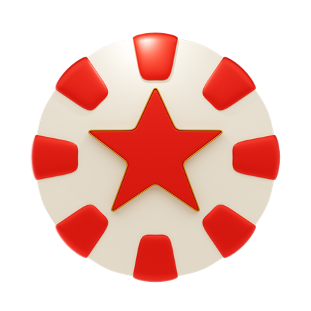 カジノスターチップ  3D Icon