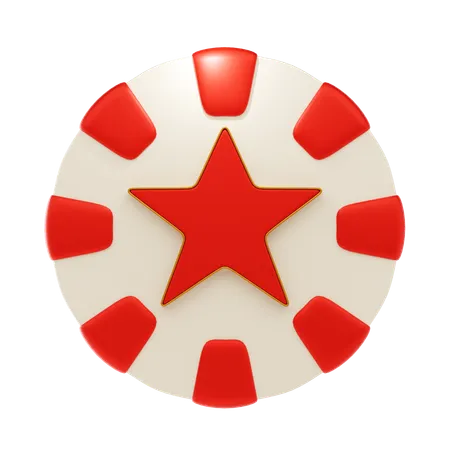 カジノスターチップ  3D Icon