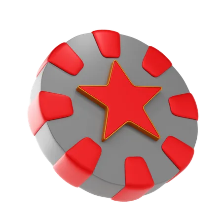 Casino Star Chip  3D Icon