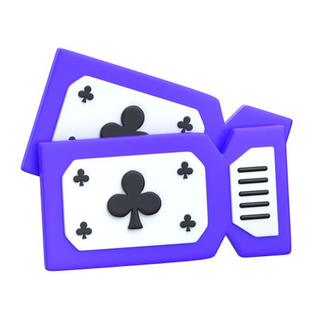 Casino Ticket  3D Icon