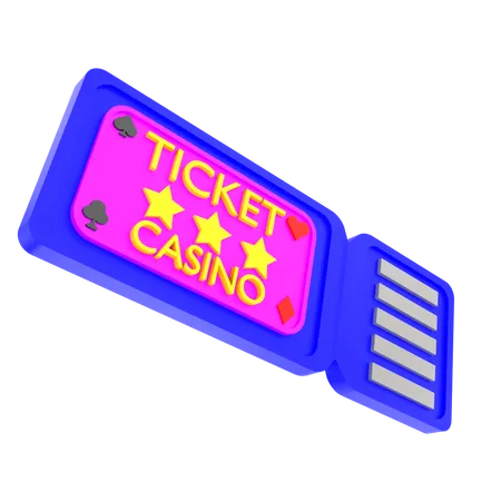 Casino Ticket  3D Icon