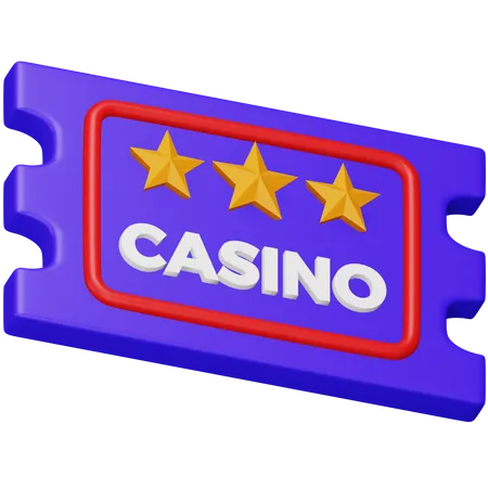 Casino Ticket  3D Icon