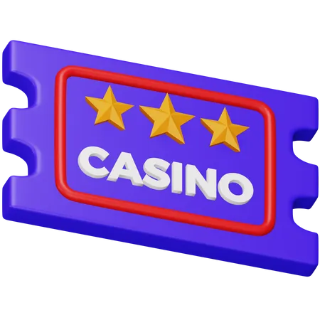 Casino Ticket 3D Icon