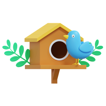 Casita para pájaros  3D Icon