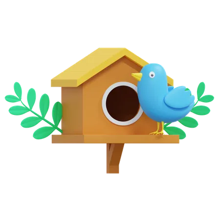 Casita para pájaros  3D Icon