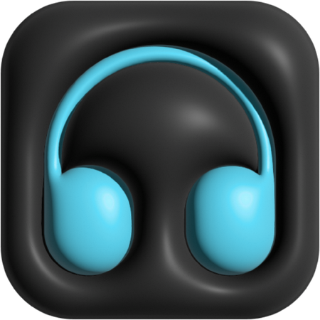 Casque de musique  3D Icon