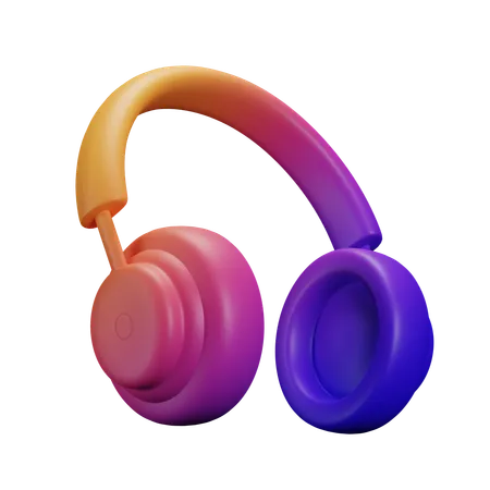 Casque de musique  3D Icon