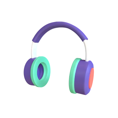 Casque de musique  3D Illustration