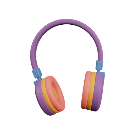 Casque de musique  3D Illustration