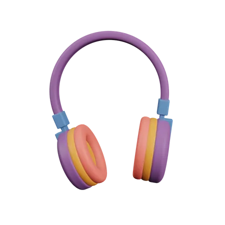 Casque de musique  3D Illustration