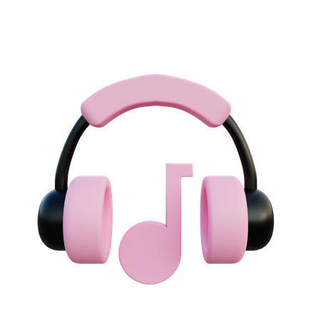 Casque de musique  3D Illustration