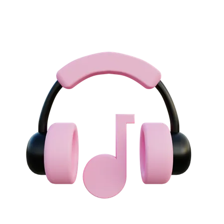 Casque de musique  3D Illustration