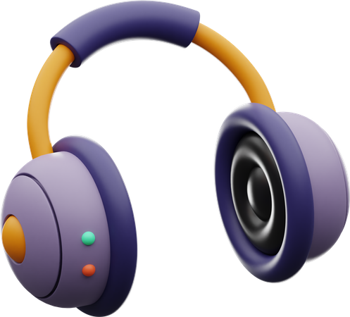 Casque de musique  3D Illustration