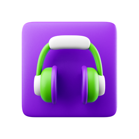 Casque de musique  3D Icon