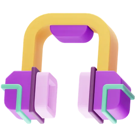 Casque de musique  3D Icon