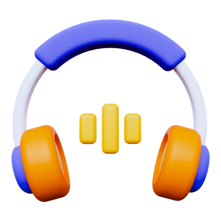 Casque de musique  3D Icon