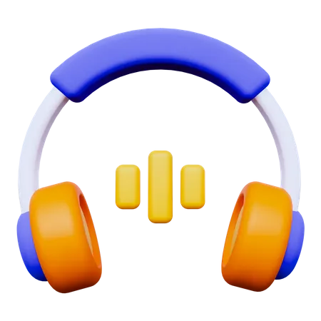 Casque de musique  3D Icon