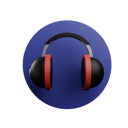 Casque de musique  3D Icon