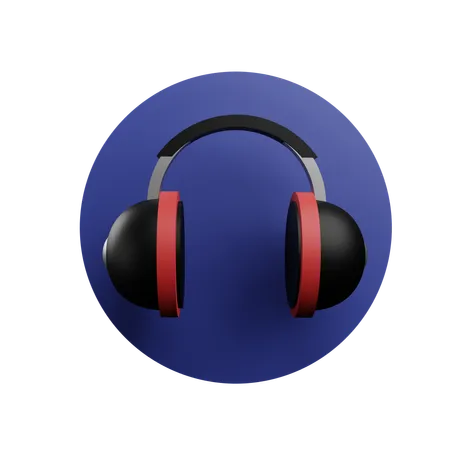 Casque de musique  3D Icon