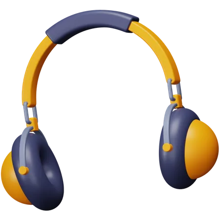 Casque antibruit  3D Icon