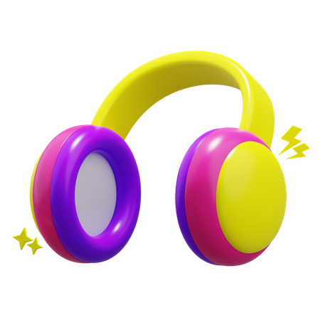 Musique au casque  3D Icon