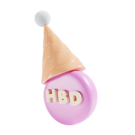 Casquette d'anniversaire  3D Icon