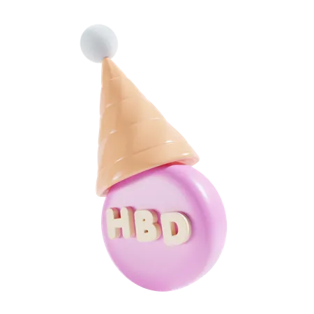 Casquette d'anniversaire  3D Icon