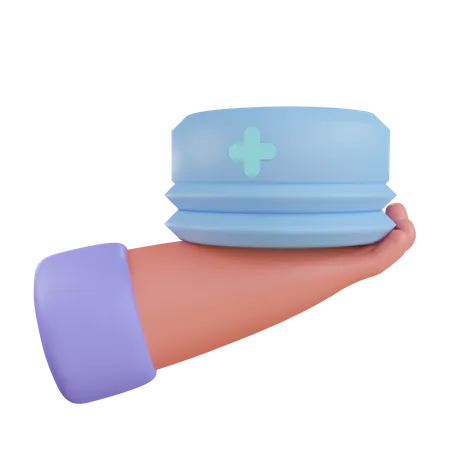 Tenant une casquette d'infirmière  3D Icon