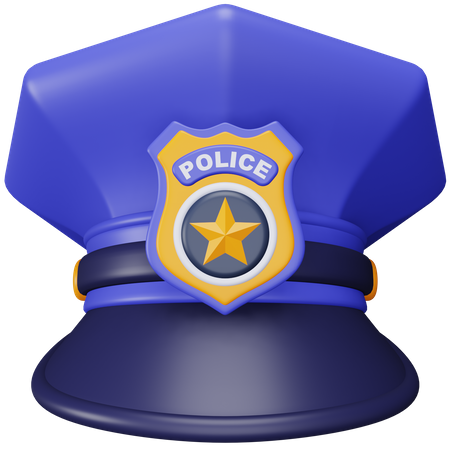 Casquette de police  3D Icon