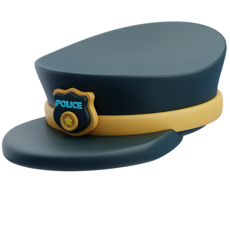 Casquette de police  3D Icon