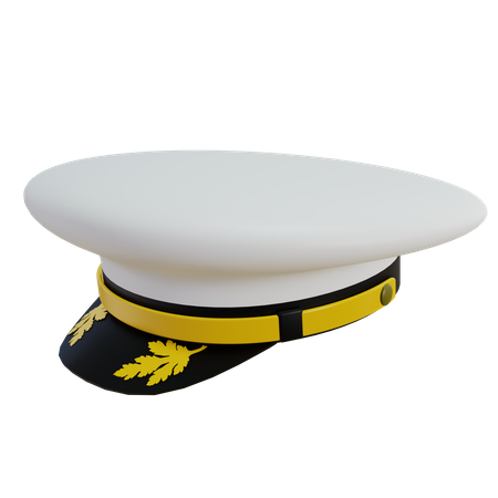 Casquette militaire blanche  3D Icon