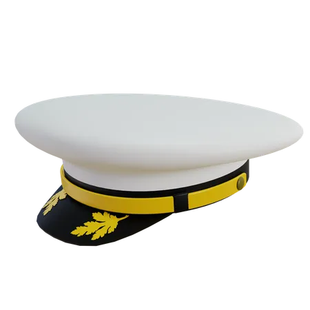 Casquette militaire blanche  3D Illustration