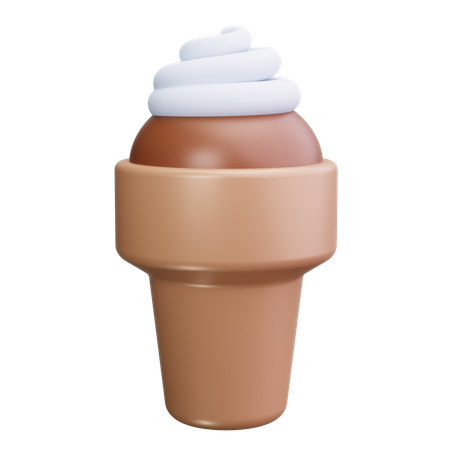 Cone de waffle  3D Icon