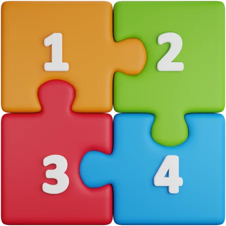 Puzzle De Numeros Dillustration Dicone 3 D 3D Icon