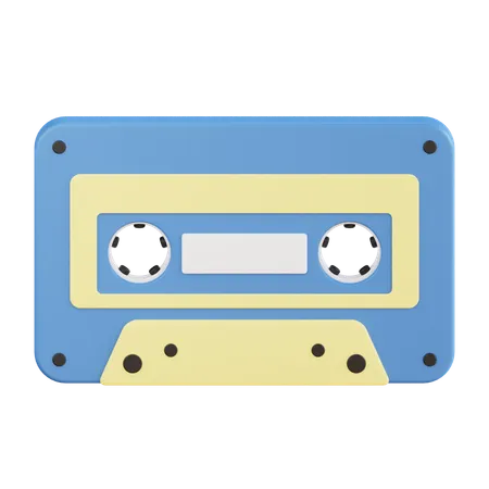 3 D Cassette Icon Illustration 3D Icon