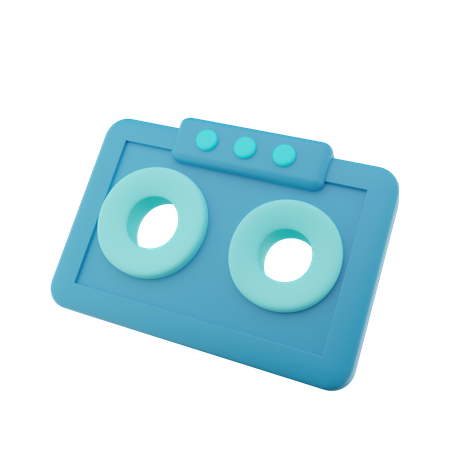 Cassette de musique  3D Icon