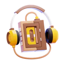 Cassette Player With Headphones