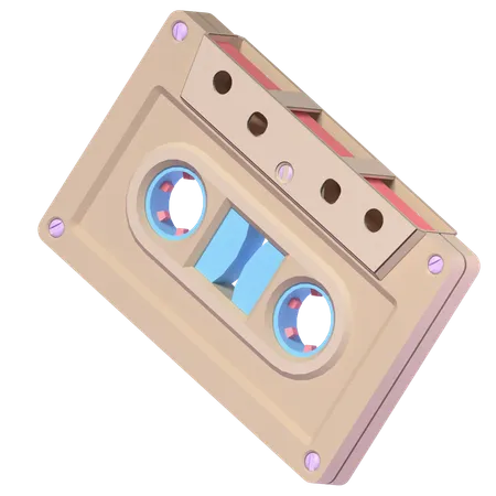Cassette Tape Illustration In 3 D Design 3D Icon