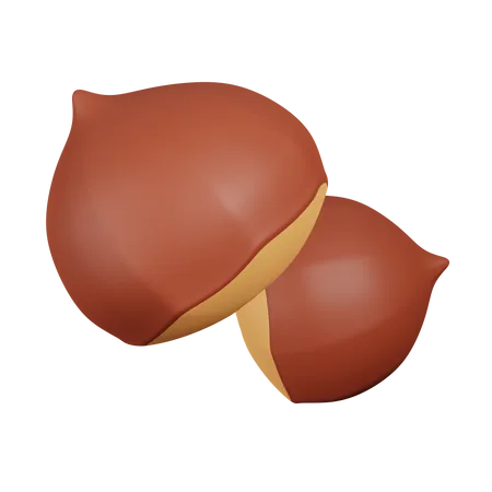 Castanha  3D Icon