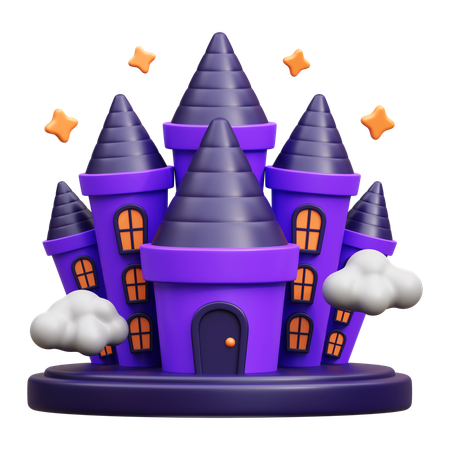 Castelo assustador  3D Icon