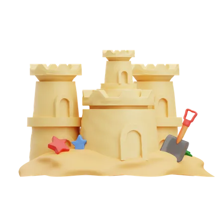 Castelo de Areia  3D Illustration